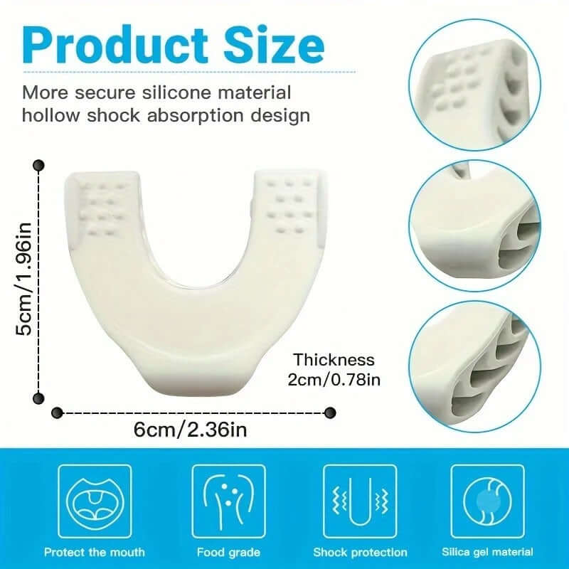 Chad Chiseler product size image showcasing silicone material, shock absorption design, and protective features.